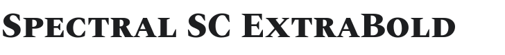 Spectral SC ExtraBold Font Preview