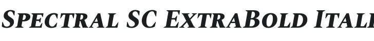 Spectral SC ExtraBold Italic Font Preview