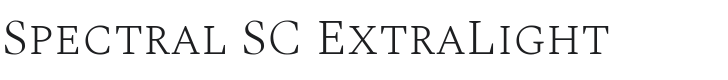 Spectral SC ExtraLight Font Preview