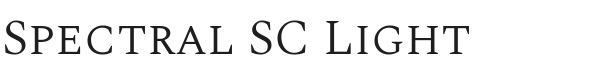 Spectral SC Light Font Preview