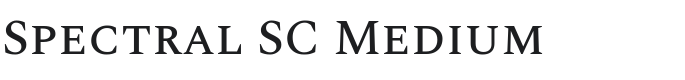 Spectral SC Medium Font Preview