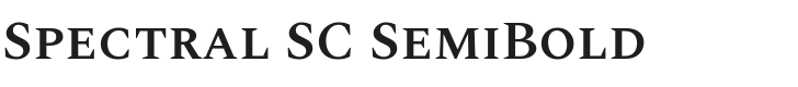 Spectral SC SemiBold Font Preview