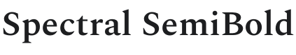 Spectral SemiBold Font Preview