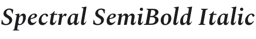 Spectral SemiBold Italic Font Preview