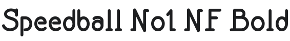 Speedball No1 NF Bold Font Preview