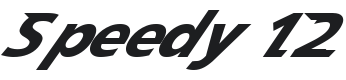 Speedy 12 Font Preview