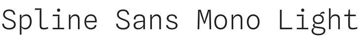 Spline Sans Mono Light Font Preview