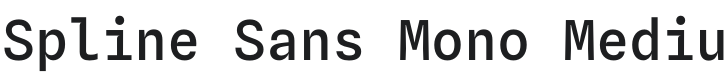 Spline Sans Mono Medium Font Preview