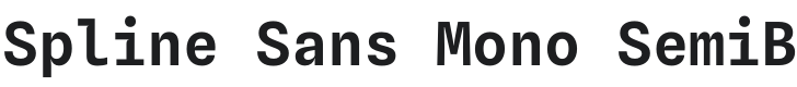 Spline Sans Mono SemiBold Font Preview