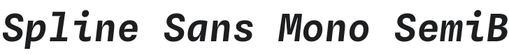 Spline Sans Mono SemiBold Italic Font Preview