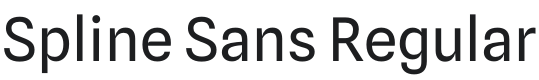 Spline Sans Font Preview
