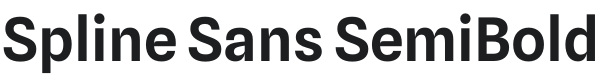Spline Sans SemiBold Font Preview
