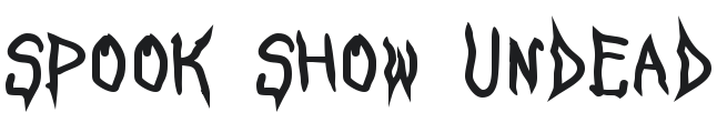 Spook Show Font Preview
