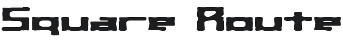 Square Route Font Preview