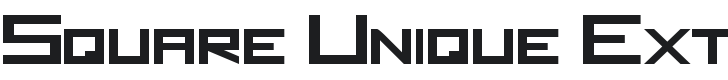 Square Unique ExtraBold Font Preview