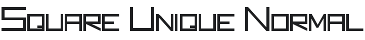 Square Unique Font Preview