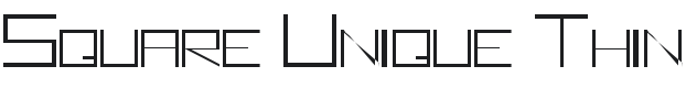 Square Unique Thin Font Preview