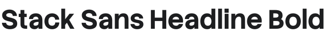 Stack Sans Headline Bold Font Preview