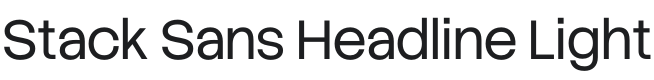 Stack Sans Headline Light Font Preview