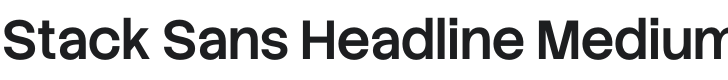 Stack Sans Headline Medium Font Preview