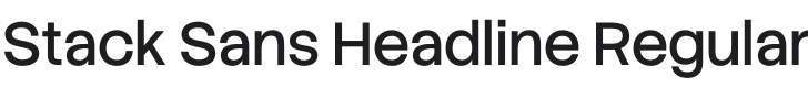 Stack Sans Headline Regular Font Preview