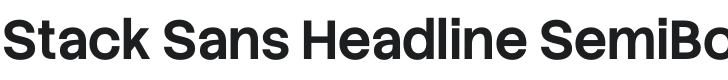 Stack Sans Headline SemiBold Font Preview