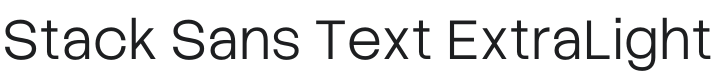 Stack Sans Text ExtraLight Font Preview