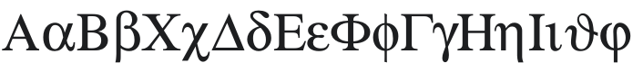 Standard Symbols PS Font Preview