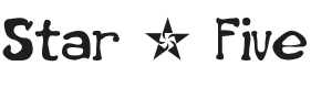 Star 5 Font Preview