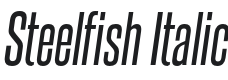 Steelfish Italic Font Preview
