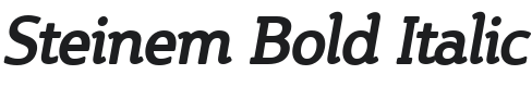 Steinem-Bold Italic Font Preview