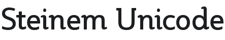 Steinem Unicode Font Preview