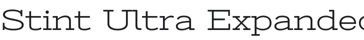 Stint Ultra Expanded Font Preview