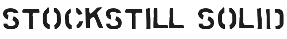 Stockstill Font Preview