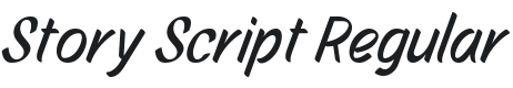Story Script Font Preview