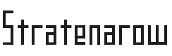 Stratenarow Font Preview