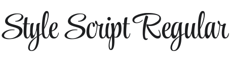 Style Script Font Preview