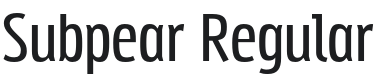 Subpear Font Preview