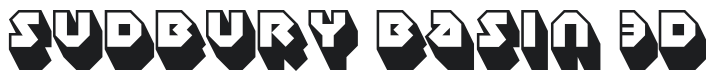 Sudbury Basin 3D-Regular Font Preview