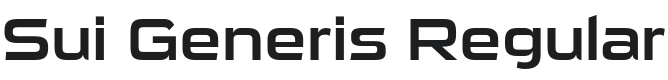 Sui Generis Font Preview