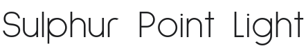 Sulphur Point Light Font Preview