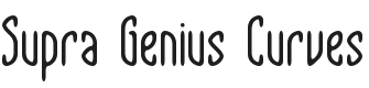 Supra Genius Font Preview