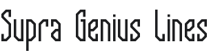 Supra Genius Lines BRK Font Preview