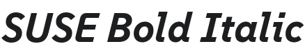 SUSE Bold Italic Font Preview
