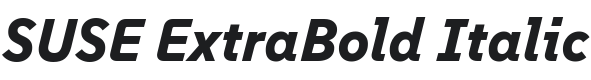 SUSE ExtraBold Italic Font Preview