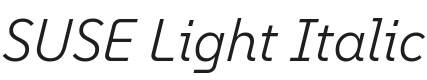SUSE Light Italic Font Preview