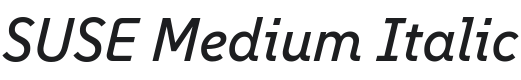 SUSE Medium Italic Font Preview