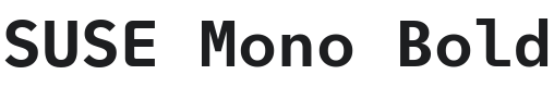 SUSE Mono Bold Font Preview