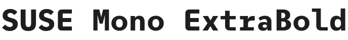 SUSE Mono ExtraBold Font Preview
