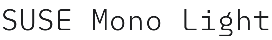 SUSE Mono Light Font Preview